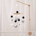 thumbnail image 2 of Promise Babe Móvil Bebé Oso Panda Campanas con Bolas de Fieltro Móvil Animal Suave Habitación de Bebé Móvil de Ganchillo de Madera Recién Nacido Niño Niña Colgante Colgante, 2 of 4