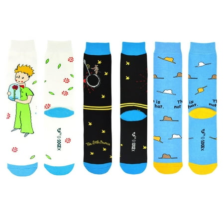 

The Little Prince Character Knitted Half Cushion Women Cotton Crew Socks