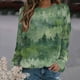 thumbnail image 2 of Jersey de cuello redondo con estampado informal para mujer, camisetas de manga larga, blusa, camiseta, Tops Pompotops  gfhjh15902, 2 of 5