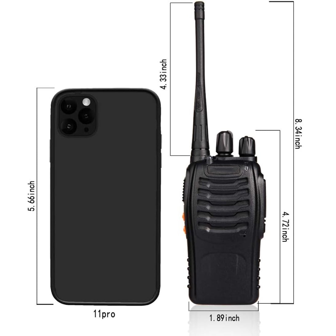 Finew Rechargeable Walkie Talkies Long Range, 2-Way Radios Walkie Talkies for Adults with Earpieces, Walky Talky with Li-ion Battery Flashlight and Charger(2 Pack)