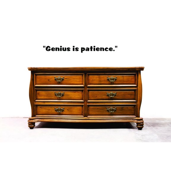 Custom Decals Genius Is Patience. Wall Art Size: 10 X 36 Inches Color: Black