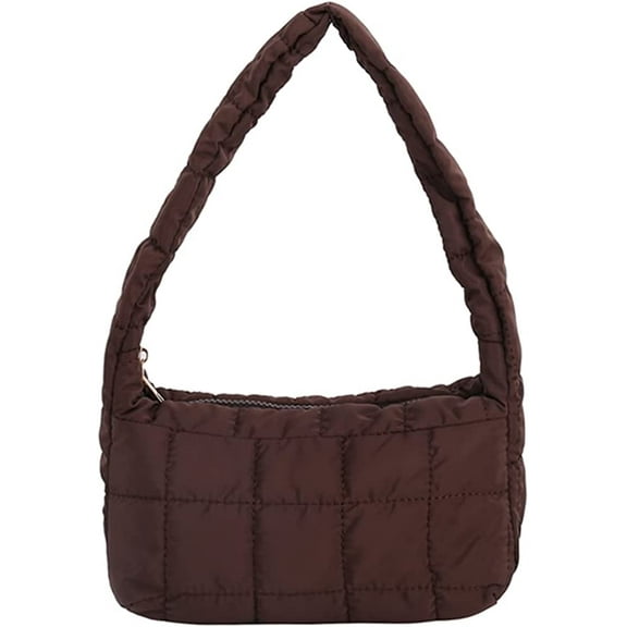 CoCopeaunt Mini Quilted Tote Bag for Women Puffer Bag Padded Tote Handbag Lightweight Puffy Purse Quilted Padding Hobo Bag with Zip Closure