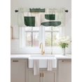 thumbnail image 2 of Valances for Windows Green Abstract Rod Pocket Cafe Window Treatments Valance Curtains for Kitchen Bathroom Laundry Basement Windows 56"x16", 2 of 9