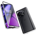 thumbnail image 1 of Case Compatible OnePlus 11 5G,Magnetic Body Metal Frame Double Sided Clear Tempered Glass Shockproof, 1 of 5