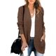 thumbnail image 3 of 2023 Otoño Invierno Mujer Frente Abierto Manga Larga Suelto Slouchy Waffle Chunky Knit Cardigan Suéter con Bolsillos, 3 of 5