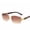 Double tea, variant on Frameless Sunglasses Cut-Edge Gradient Lens UV400 Protection Plastic and Metal Frame Fashion Eyewear Enhanced Visual