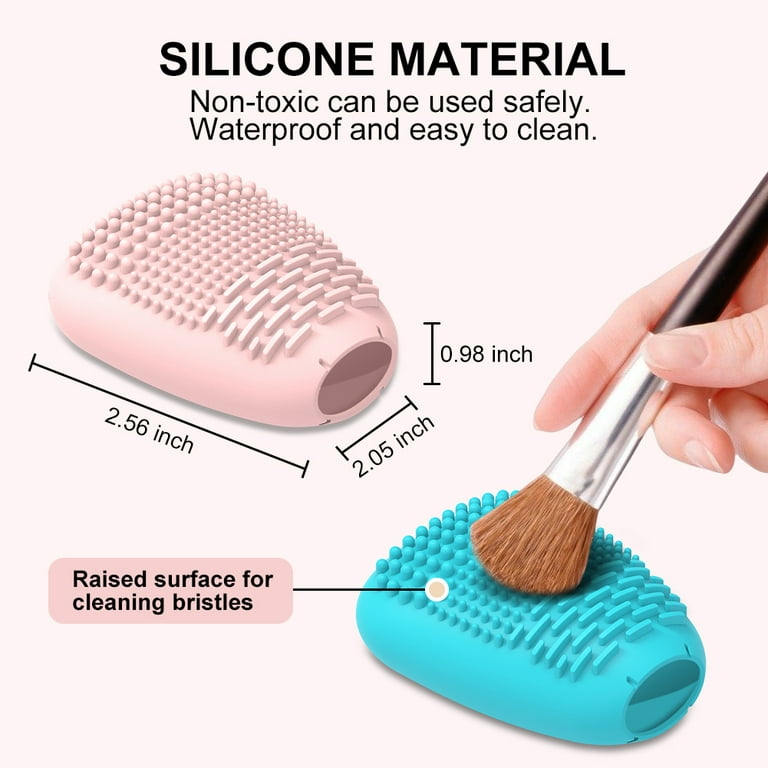 Makeup Brush Pouch Silicone Storage Case Protector Dustproof Makeup Cosmetic Bag Reusable Makeup Brush Holder Gifts for Make Up Wife Women A, Size