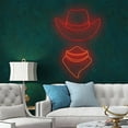 thumbnail image 2 of Glowneon Cowboy Hat Neon Sign, Retro Cowboy Wall Decor, 2 of 4