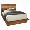 thumbnail image 2 of Eastern King Mahogany Wood Platform Bed with Smoky Walnut Finish for Master Bedroom, 2 of 5