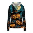 thumbnail image 4 of Plus Size Hoodies for Women 2025 Fall Winter Halloween Tops Pumpkin Graphic Sweatshirts Long Sleeve Pullover Blouse,Brown,2XL, 4 of 5