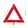 thumbnail image 4 of BRIGHTFUFU Reflective Auto Road Safety Triangle Red Simple Design for Night Visibility 1Set, 4 of 8