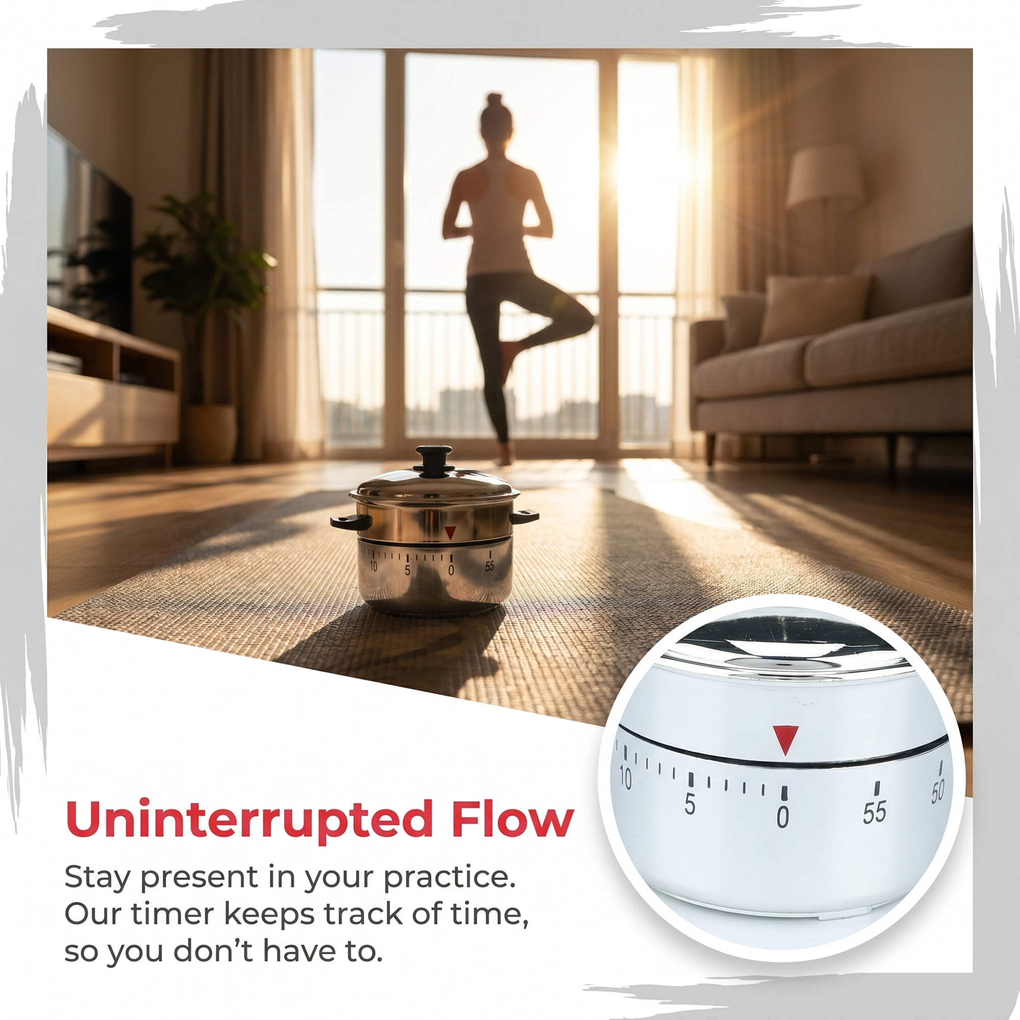 Unique Bargains 60 Minute Digital Visual Timer for Students and Adults Pot