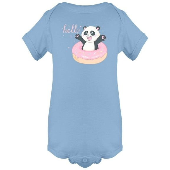 Greeting Panda In Donut Bodysuit Infant -Image by Shutterstock, 12 Months