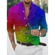 thumbnail image 1 of Camisa con estampado gráfico en 3D para hombre, estampados geométricos, cuello vuelto, ropa de calle de manga larga con botones, ropa de moda, ropa con botones, 1 of 6