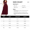 thumbnail image 4 of Asklazy Women Sleeveless Deep V Neck Loose Plain Long Maxi Casual Dress,US Size,L,Wine Red, 4 of 11