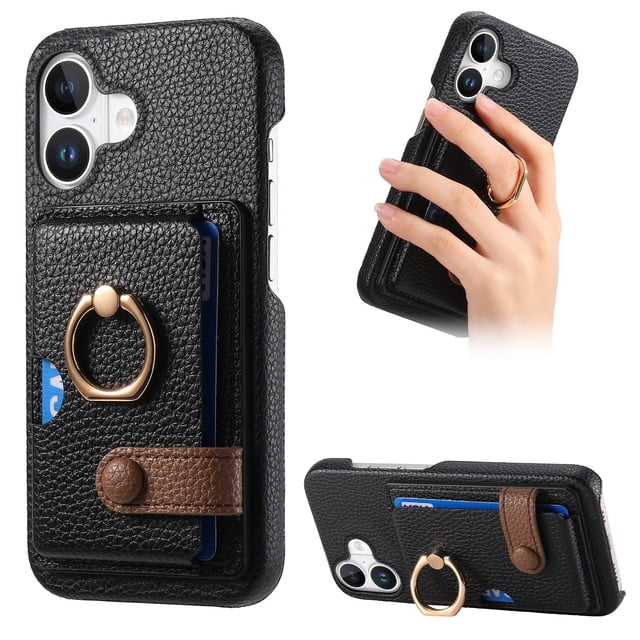Compatible con Samsung Galaxy A53, Funda GANGXUN con soporte magnético y tarjetero