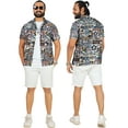 thumbnail image 6 of HAPPY BAY Men's Hawaiian Shirts Short Sleeve Button Down Shirt Mens Party Shirts Casual Vacation Summer Tropical Island Shirts for Men Funny M Water Animal Collage, Black, 6 of 6