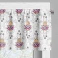 thumbnail image 5 of Ambesonne Hamsa Valance & Curtain, All Seeing Eye Ethnic Print, 55"x30", Peach Pink Blue, 5 of 6