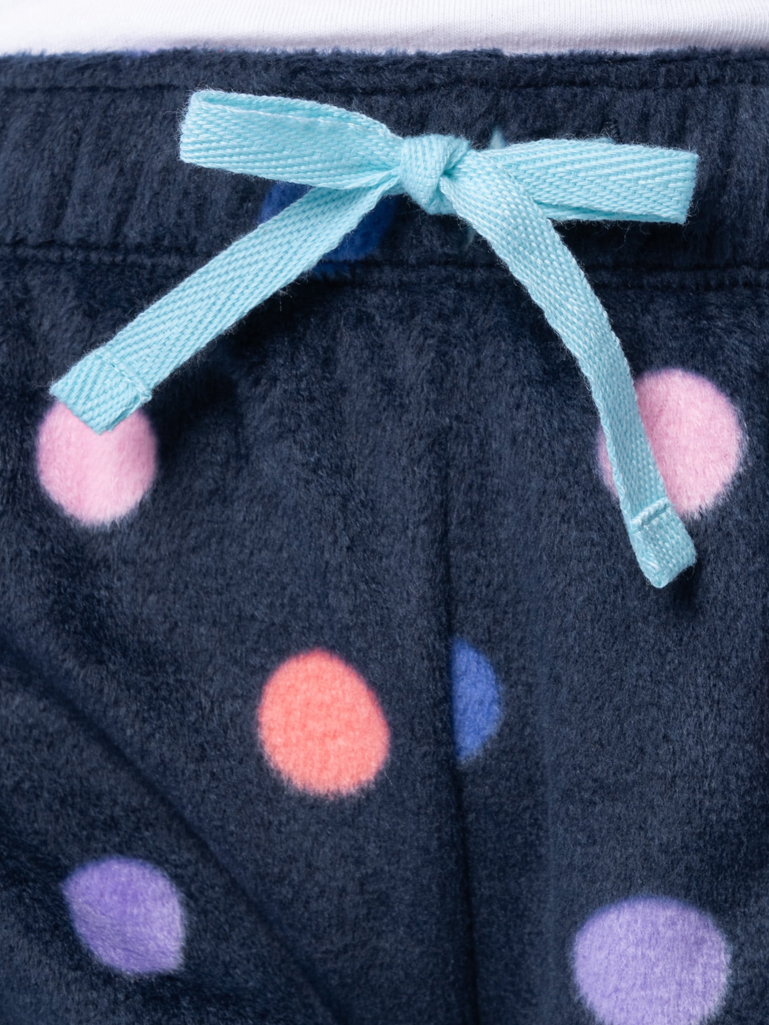 Fruit of the Loom Girl's Long Sleeve Fleece Pajama Set, 2-Piece, Sizes 4-16