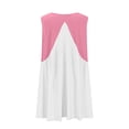 thumbnail image 4 of gbyLJF Women's V Neck Sleeveless Mini Dress Loose Summer Pleated Swing Flowy Sundress 2024 Beach Vacation Tank Dresses Cute Babydoll Dresses Clothes Pink #A02 L, 4 of 7
