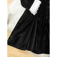 thumbnail image 6 of Kids Girls Dress Coat Patchwork Turn-Down Collar Long Sleeve Fall Princess Dress, 6 of 8