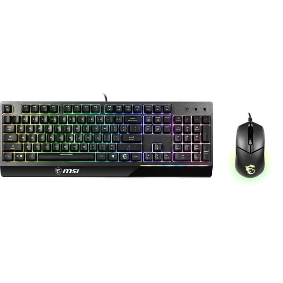 MSI Vigor GK30 Combo, 6-Zone RGB GK30 Gaming Keyboard & GM11 Gaming Mouse, Water Repellent & Splash-Proof, 5000 DPI