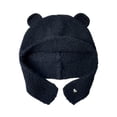 thumbnail image 2 of Gorro de punto Yinane con orejas de oso gorro con orejeras negro, 2 of 8