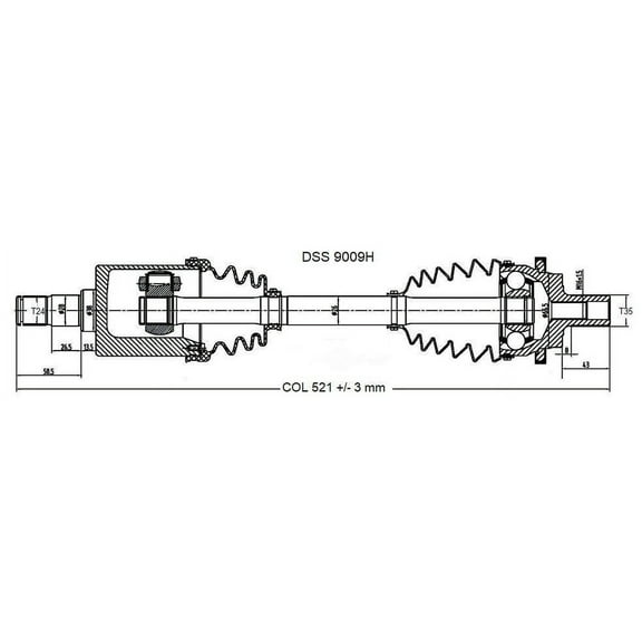 CV Axle Shaft-High Quality OE Style DSS 9009H