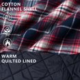 thumbnail image 3 of YUCOLEN Men's Heavyweight Quilted Lined Shirts Winter Warm Plaid Flannel Jacket Casual Fashion Coat Red XL, 3 of 6