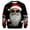 Black, variant on JHHLSF Festive KnitPattern's Hoodieless Sweatshirt – Themed Santa Print Sweater For Winter Comfort Black,L