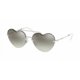 thumbnail image 1 of Miu Miu FOREVER IN LOVE MU62US 1BC5O0 58 Silver/Grey Shaded Mirror Sunglasses, 1 of 3