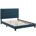 thumbnail image 2 of Melanie Queen Tufted Button Upholstered Fabric Platform Bed - Azure, 2 of 5