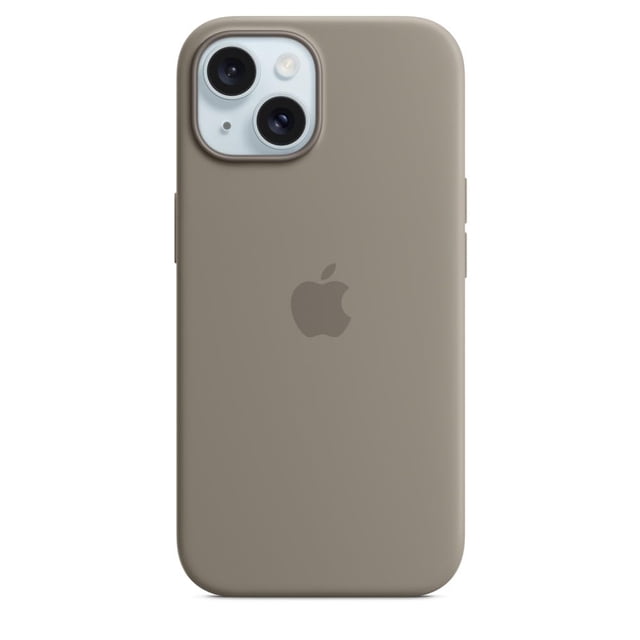 Funda de silicona para Apple iPhone 15 con MagSafe, color arcilla
