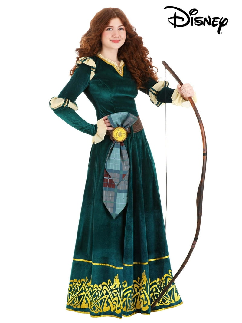 green emerald velvet dress Disney Merida Costume Child Green Dress