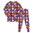 thumbnail image 7 of Futezty Toddler Boys Girls Pajamas Sets Halloween Pattern Kids 2 Piece Pj's Long Sleeve Crew Neck Tops and Pants Clothes Set Night Sleepwear 2T-9T, 7 of 7