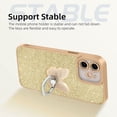 thumbnail image 6 of Compatible with iPhone 11 Case with Butterfly Bracket Ring Stand Glitter,Luxury Cute Clear Flexible Cover Camera Protection Shockproof Phone Case for Women Girl-Gold, 6 of 12