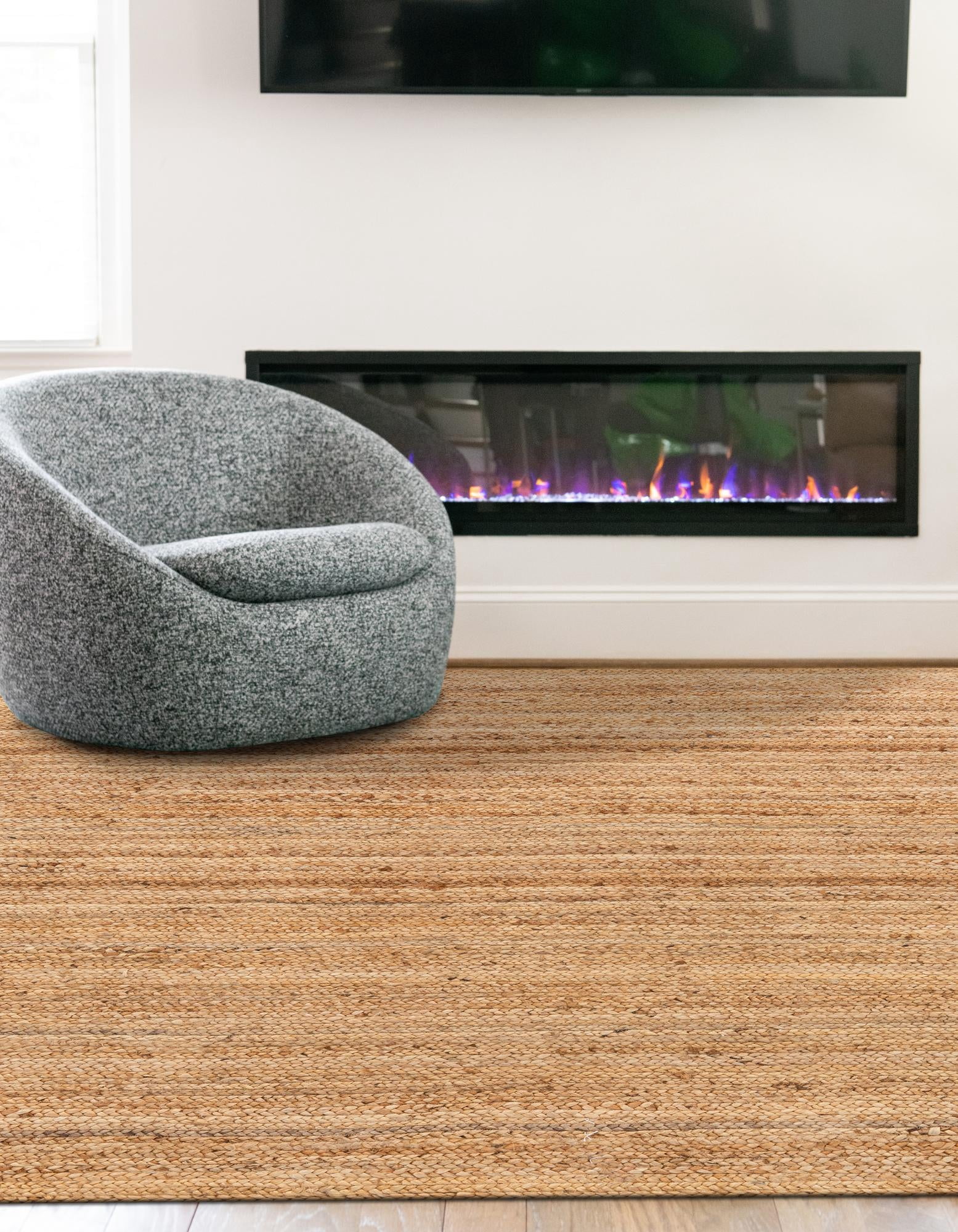 Unique Loom Braided Jute Luxe Collection Area Rug (7' 10" x 10' Rectangle Natural)