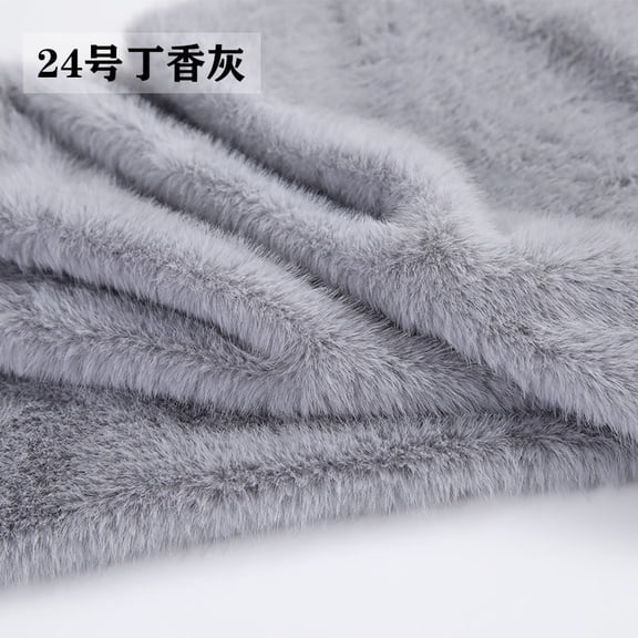 ERDOUY 19.69x19.69 Inch Short Pile Faux Fur Fabric, Soft Smooth Plush Material for Sewing, Crafts, Hobby Projects & DIY Craft Strips,Light Grey A