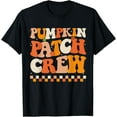 thumbnail image 4 of Groovy Pumpkin Patch Crew Pumpkin Patch Crew Fall Halloween T-Shirt, 4 of 5