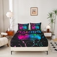 thumbnail image 2 of Erosebridal Gamer Fitted Sheet Twin Size,Gaming Bedding Sets Teens Gamer Room Decor,Video Game Console Gaming Bed Sheets Black Pink Blue Tie Dye Sheets, 2 of 5