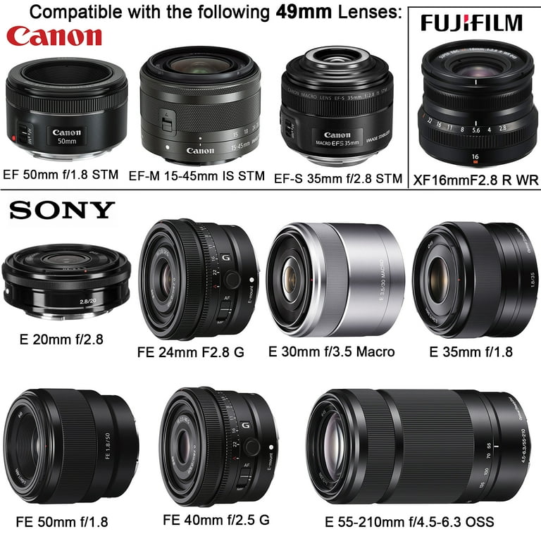 Polarizer Filter For Canon 50mm Filter Size PremGear 49mm 5-in-1