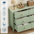 thumbnail image 3 of QinaQin Recessed Patterned Dressing Table for Bedroom, 47.2 Inches Wide, 6 Drawers, Made Of Wood, Modern Style, Suitable for Storage In Living Room, Hallway, Or Entryway, 3 of 8
