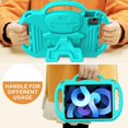 thumbnail image 4 of BMOUO Kids Case for iPad Air 11-inch M4/M3/M2 (2026/2025/2024), iPad Air 5th/4th Generation 10.9 (2022/2020), Shockproof Rugged Protective Cover Case with Shoulder Strap Handle Stand, Cyan, 4 of 7
