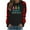 Red 10, variant on Womens Christmas Buffalo Plaid Shirt Raglan Long Sleeve Tops Crew Neck Sweatshirt Loose Plus Size Holiday Outfit (L, Red 04)