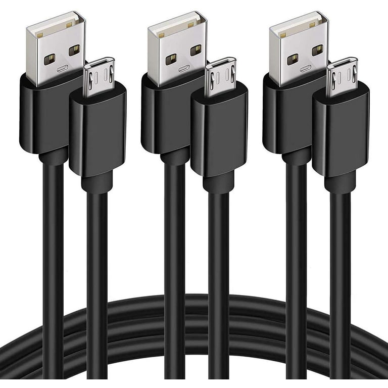 Micro USB Cable USB 2.0 A-Male to Micro B Cable Fast Charging Cord High  Speed USB Durable Android Charger Cable (3 Pack, 8.5in) 