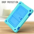 thumbnail image 7 of Dteck Case for All-New Kindle Fire HD 8 Tablet(10th Generation 2020 Release) & Fire HD 8 Plus, Heavy Duty 3 in 1 Hybrid Rugged Shockproof Kickstand Case with Shoulder Strap, Mint+Blue, 7 of 7