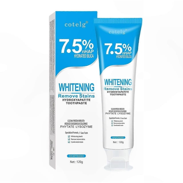 Whitening Toothpaste with Hydroxyapatite for Deep Cleaning and Repair Fluoride-Free Formula