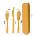 thumbnail image 3 of Camping Utensils Wheats Straw Knife,Fork and Spoon Three-Piece Set,Camping Out Convenient Tableware Set,Childrens Tableware Gifts, 3 of 9