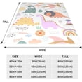 thumbnail image 2 of Dino Friends Funny Rainbows Eggs Blanket Throw Blanket Soft Fuzzy Travel Blanket for Bedroom Living Room Couch Office Car All Season Gift for Girls Boys Women Men 50"x40", 2 of 6