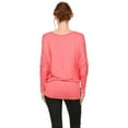 thumbnail image 3 of Women's Trendy Style Dolman Long Sleeves Solid Top, 3 of 3